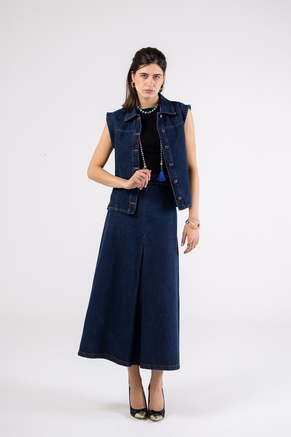 Denim Sleeveless vest