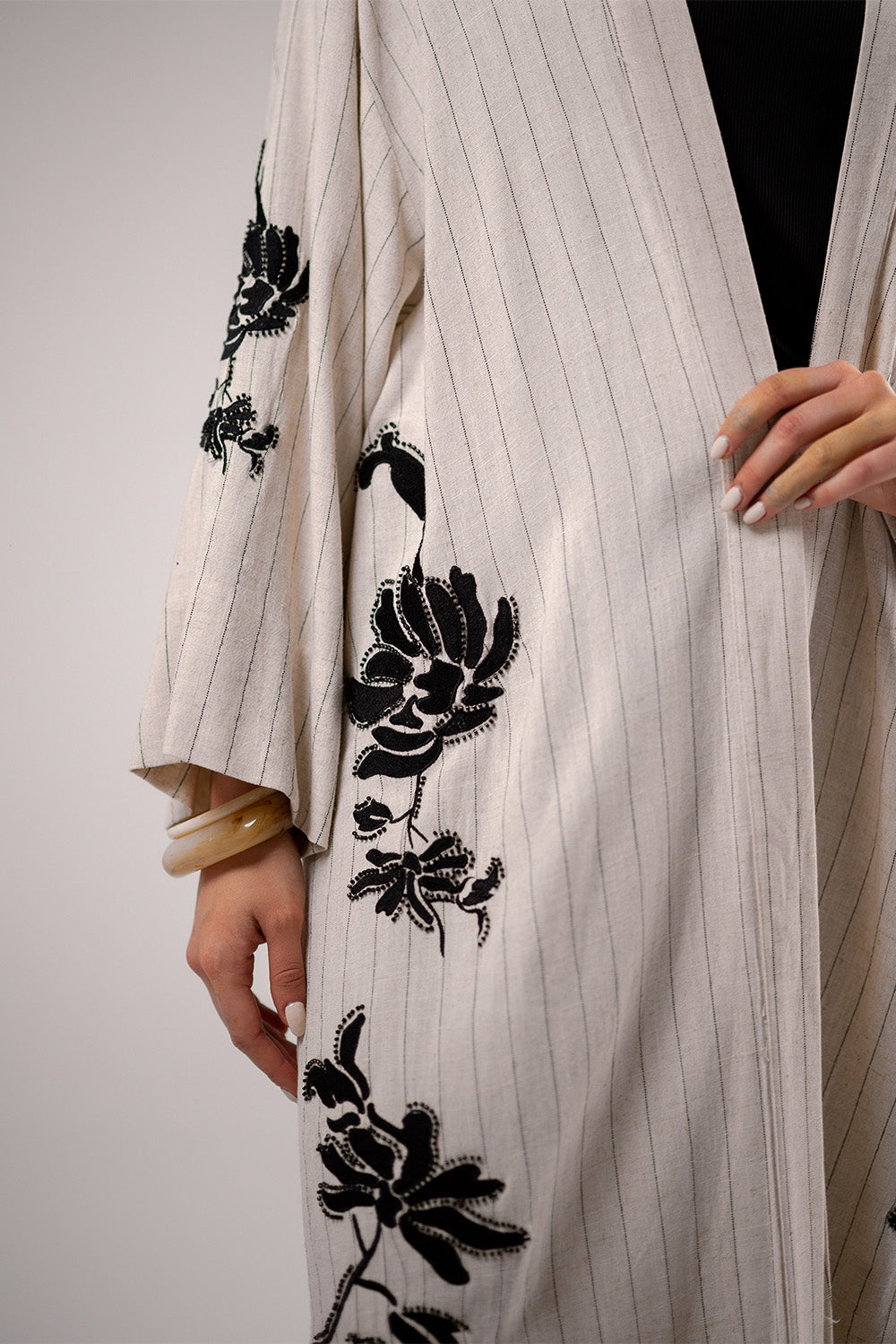 Striped Linen Kimono