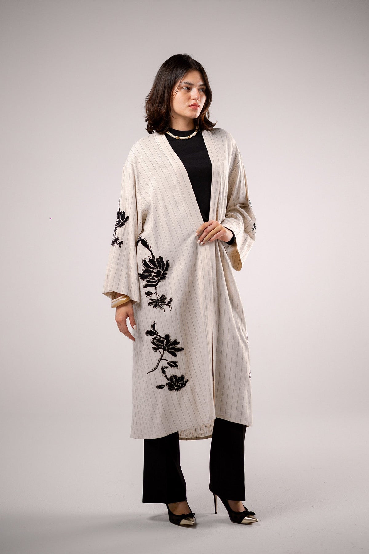 Striped Linen Kimono