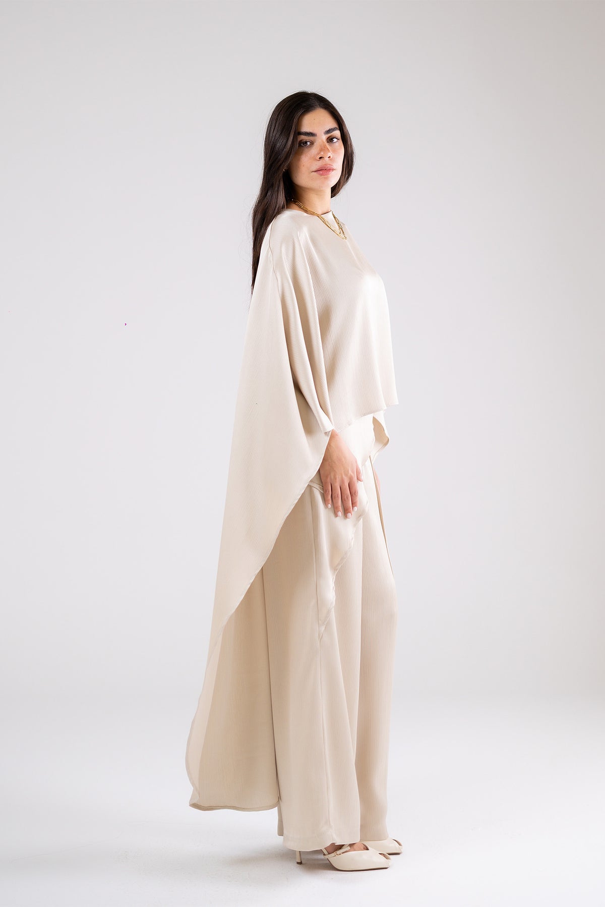Satin Silk Draped Pants