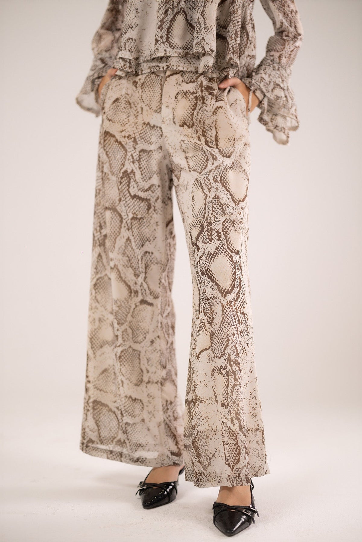 High-Waist Wide-Leg Trousers