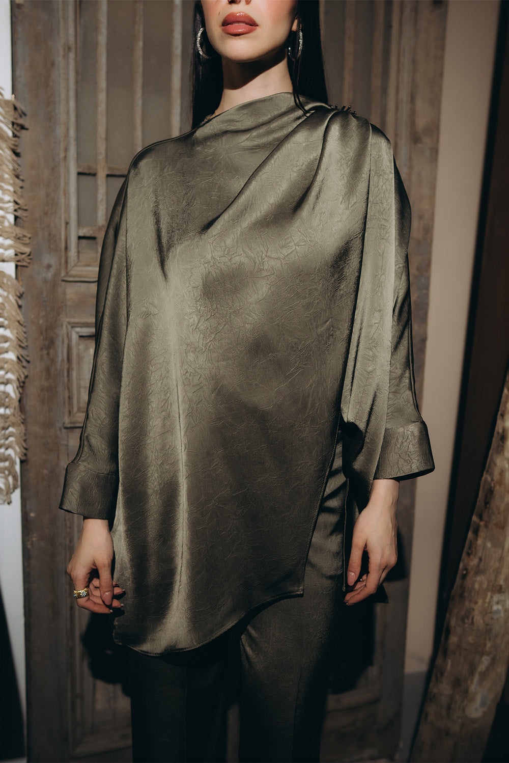 Draped Asymmetrical Top