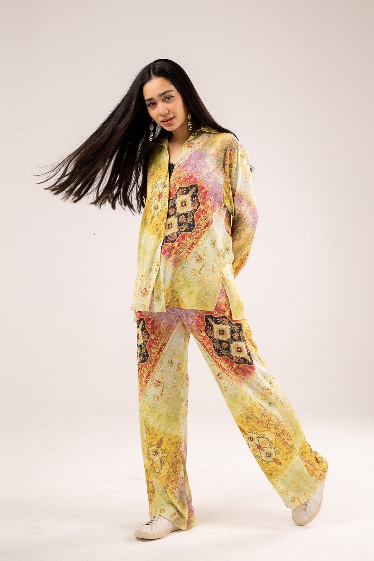 The Mosaic Wide-Leg Trousers