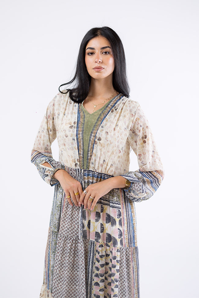 Patchwork Maxi Dress