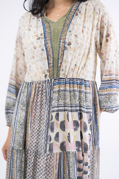 Patchwork Maxi Dress