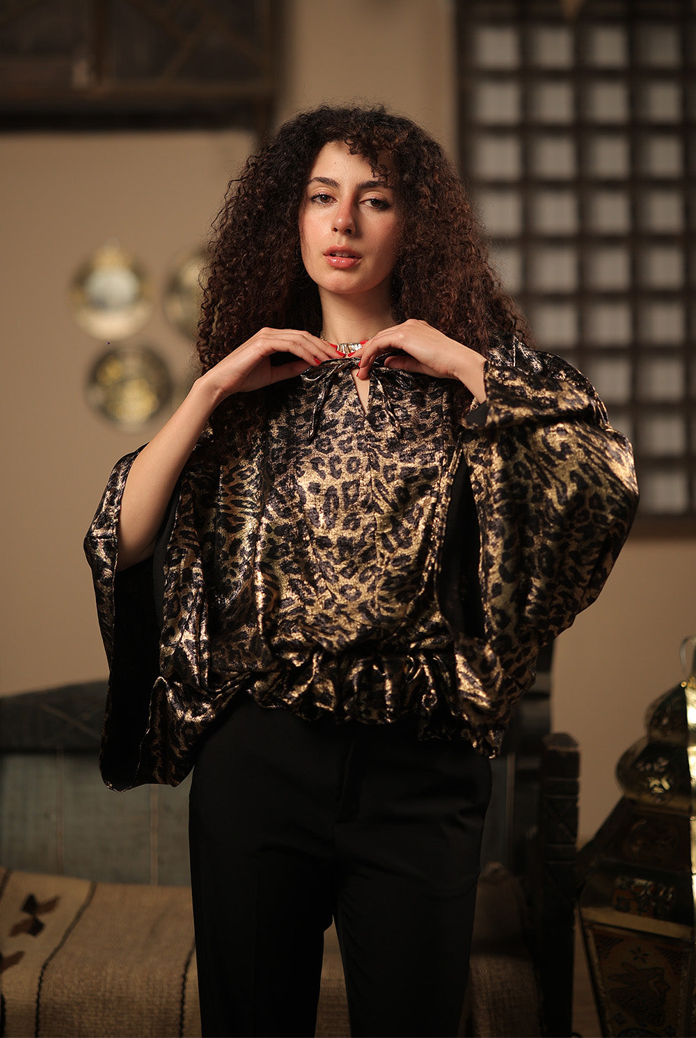 Wild Drape Satin Top