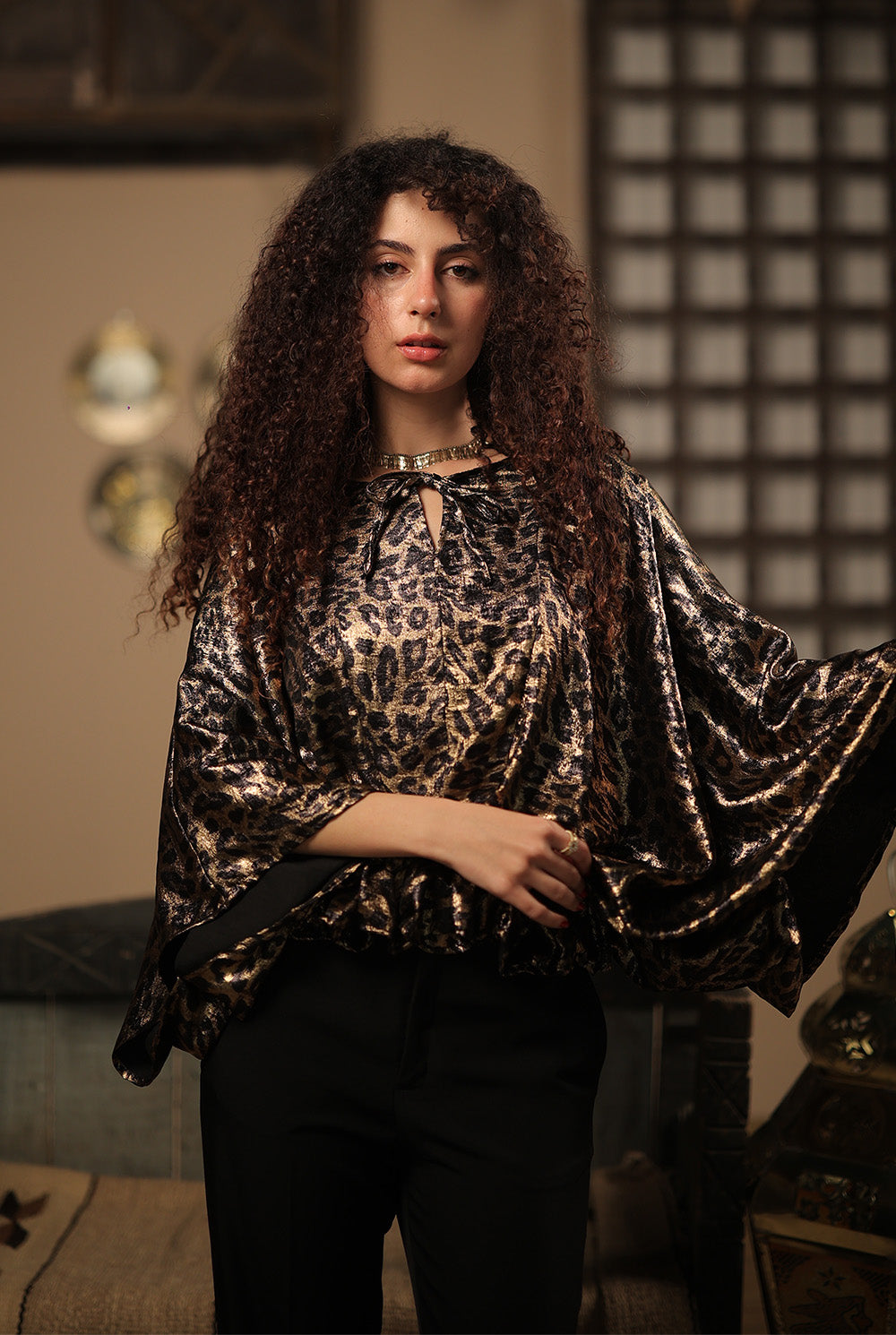 Wild Drape Satin Top