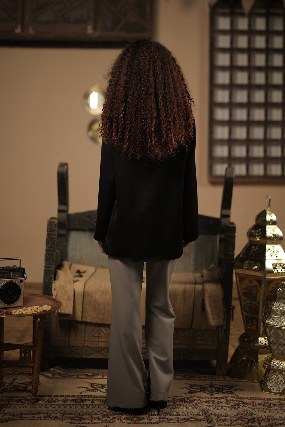 The Draped Merlot Blouse