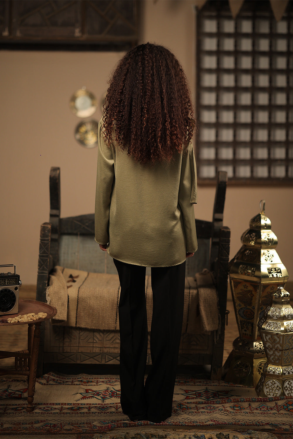 The Draped Merlot Blouse