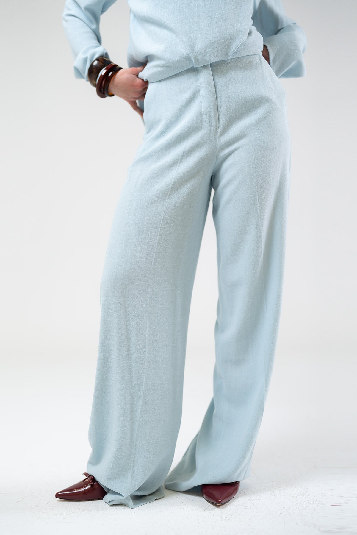 Fluid Wide-Leg Trousers