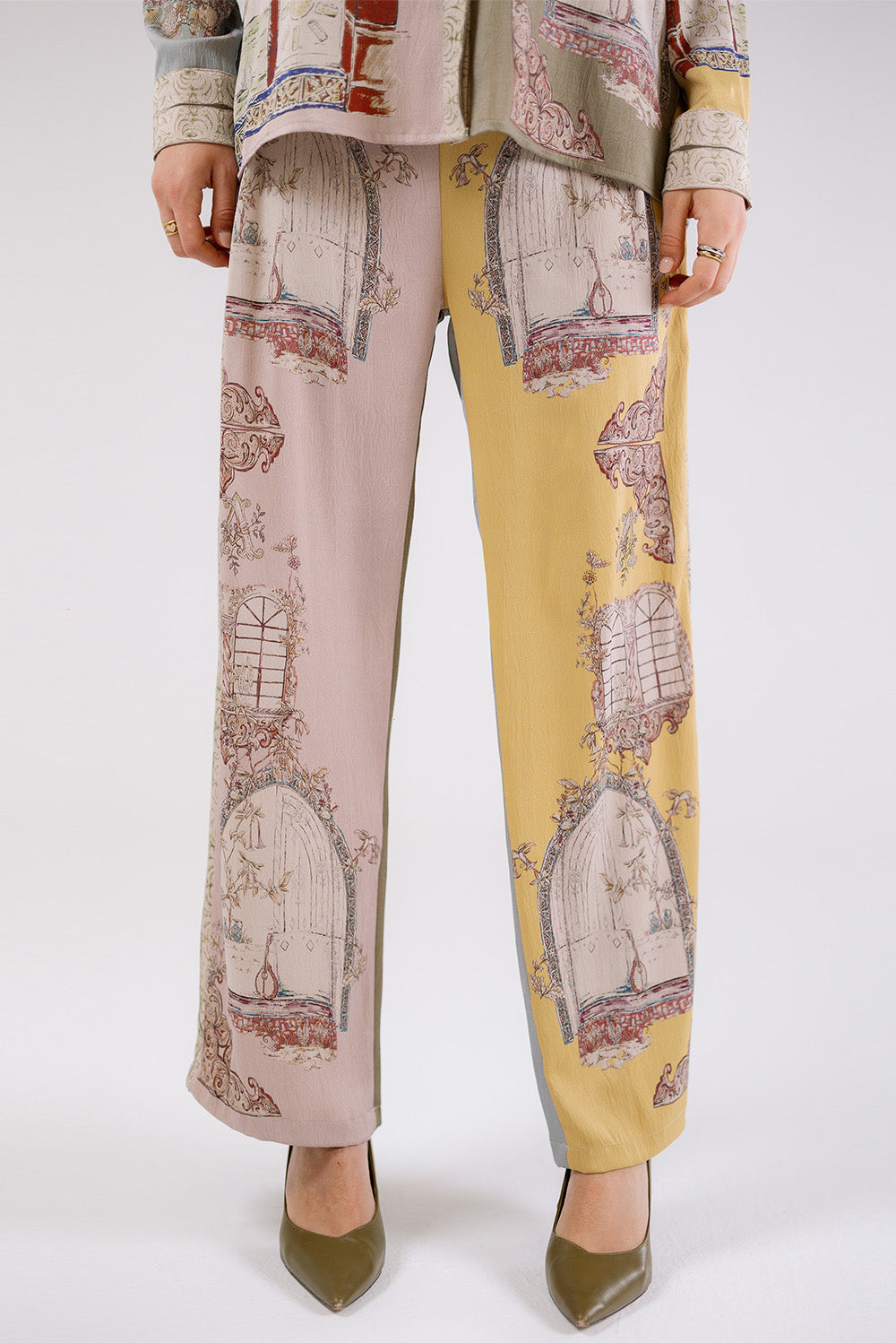 Asymmetric Wide-Leg Trousers
