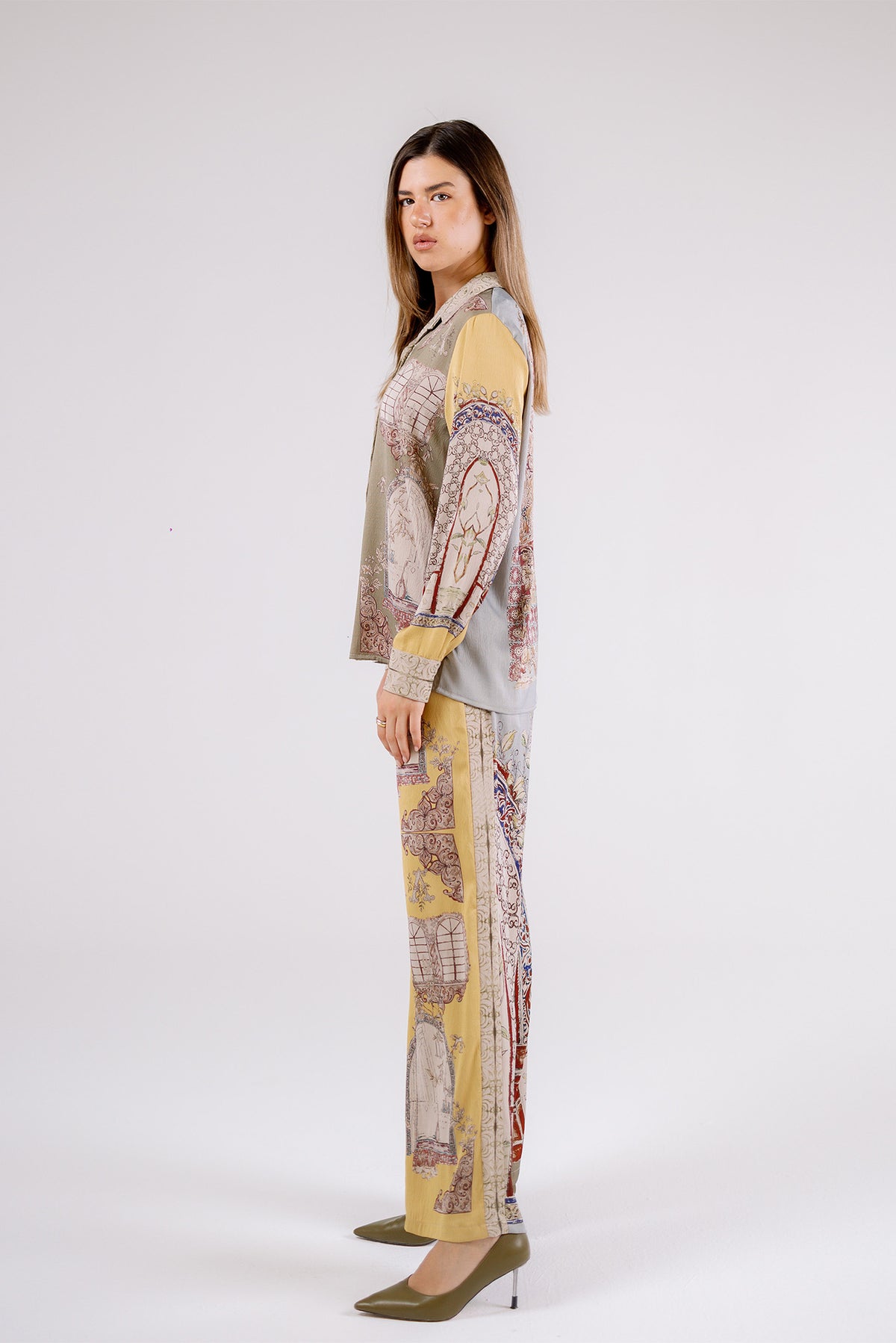 Asymmetric Wide-Leg Trousers