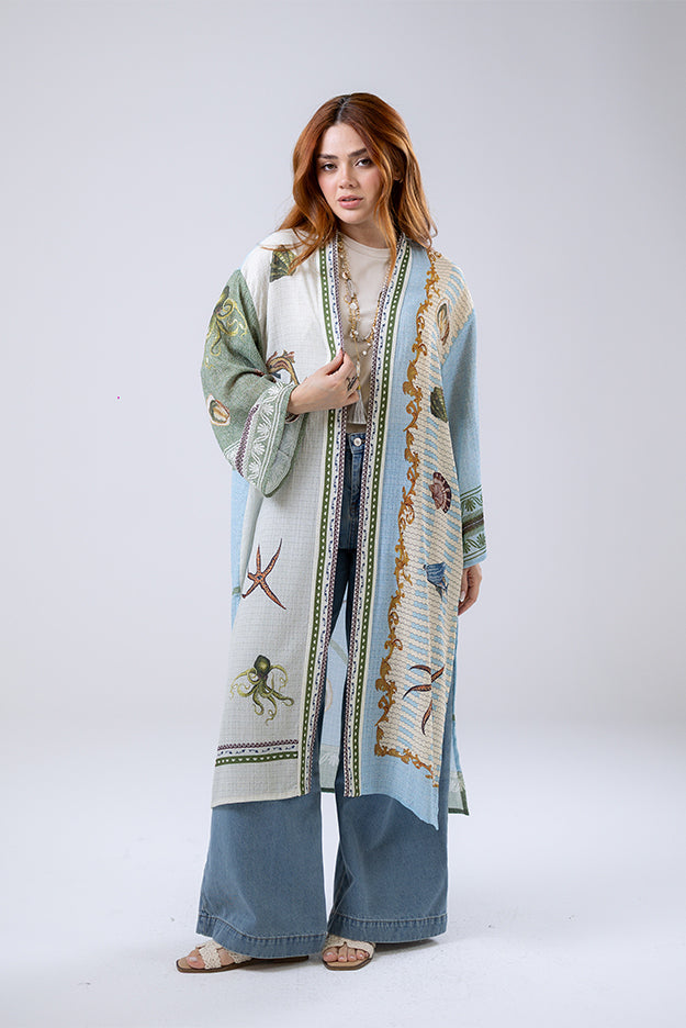 Chiffon Printed Cardigan