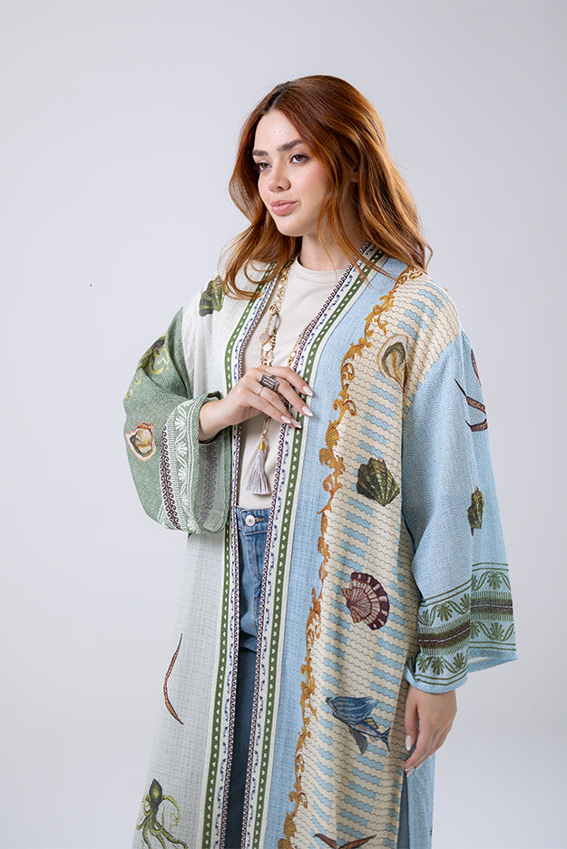 Chiffon Printed Cardigan