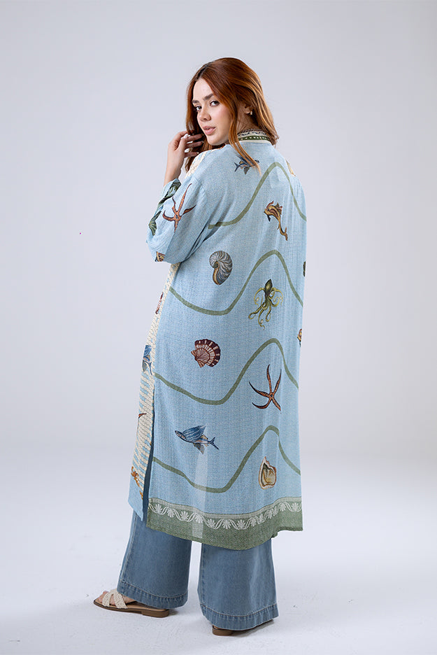 Chiffon Printed Cardigan
