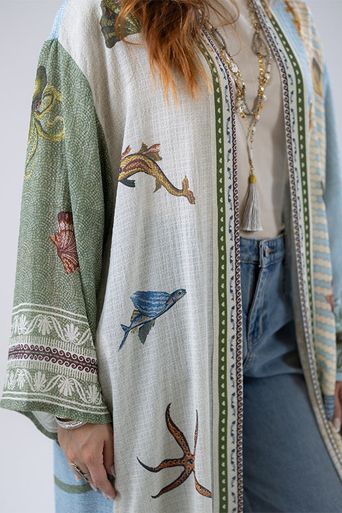 Chiffon Printed Cardigan