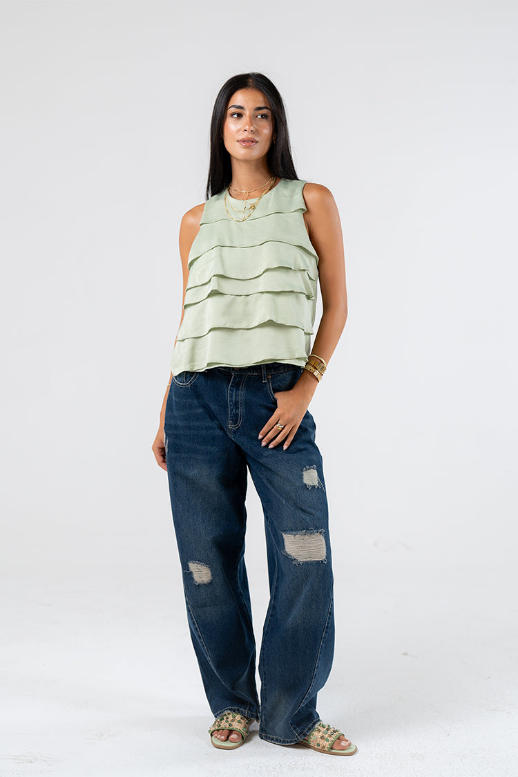 Layered Ruffle Blouse