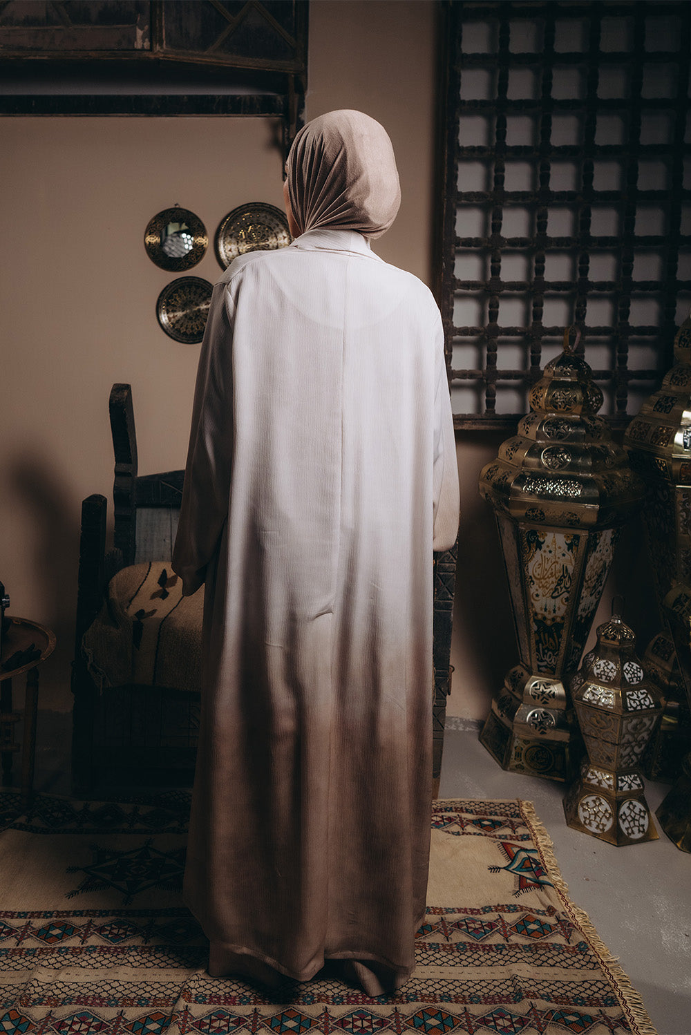 Open Satin Kimono