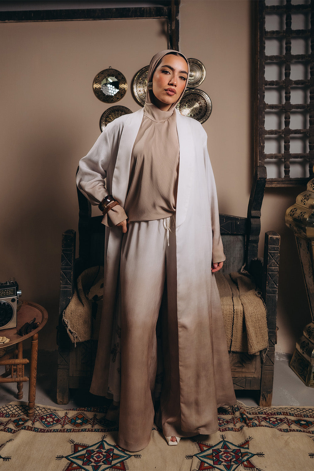 Wide-Leg Satin Pants
