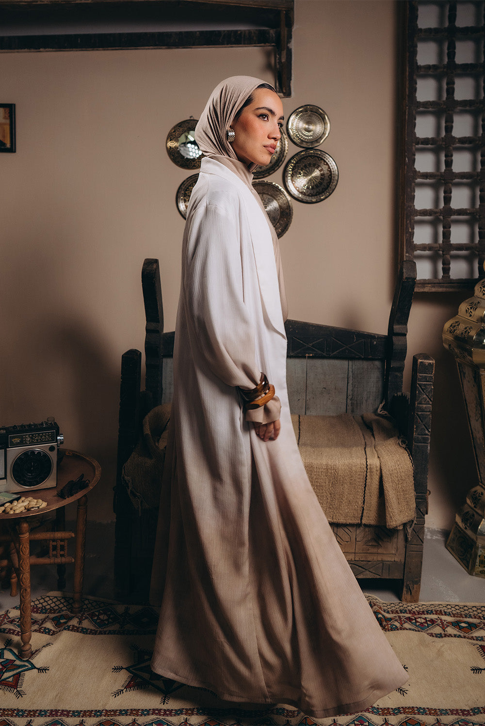 Open Satin Kimono