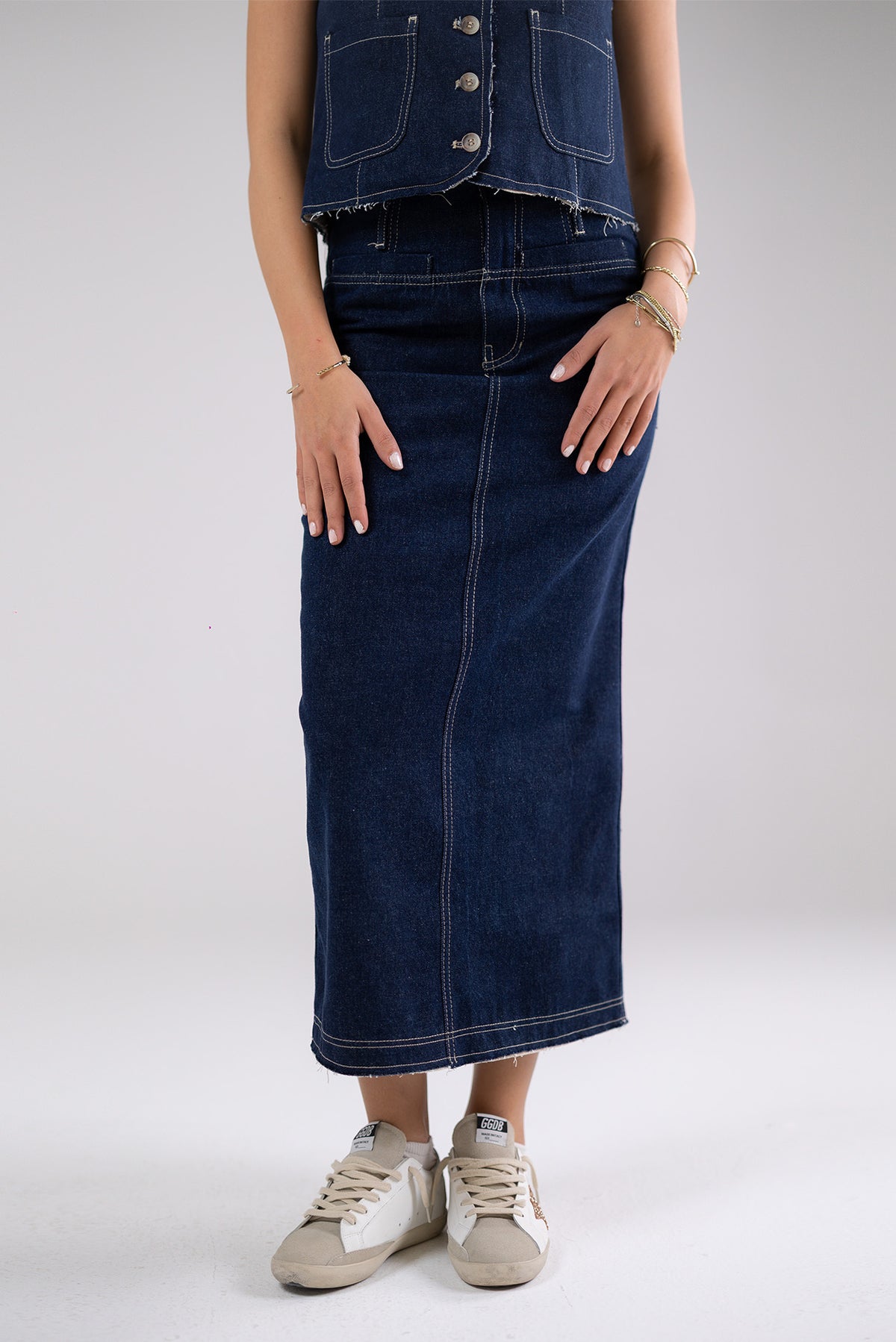Denim Maxi Skirt