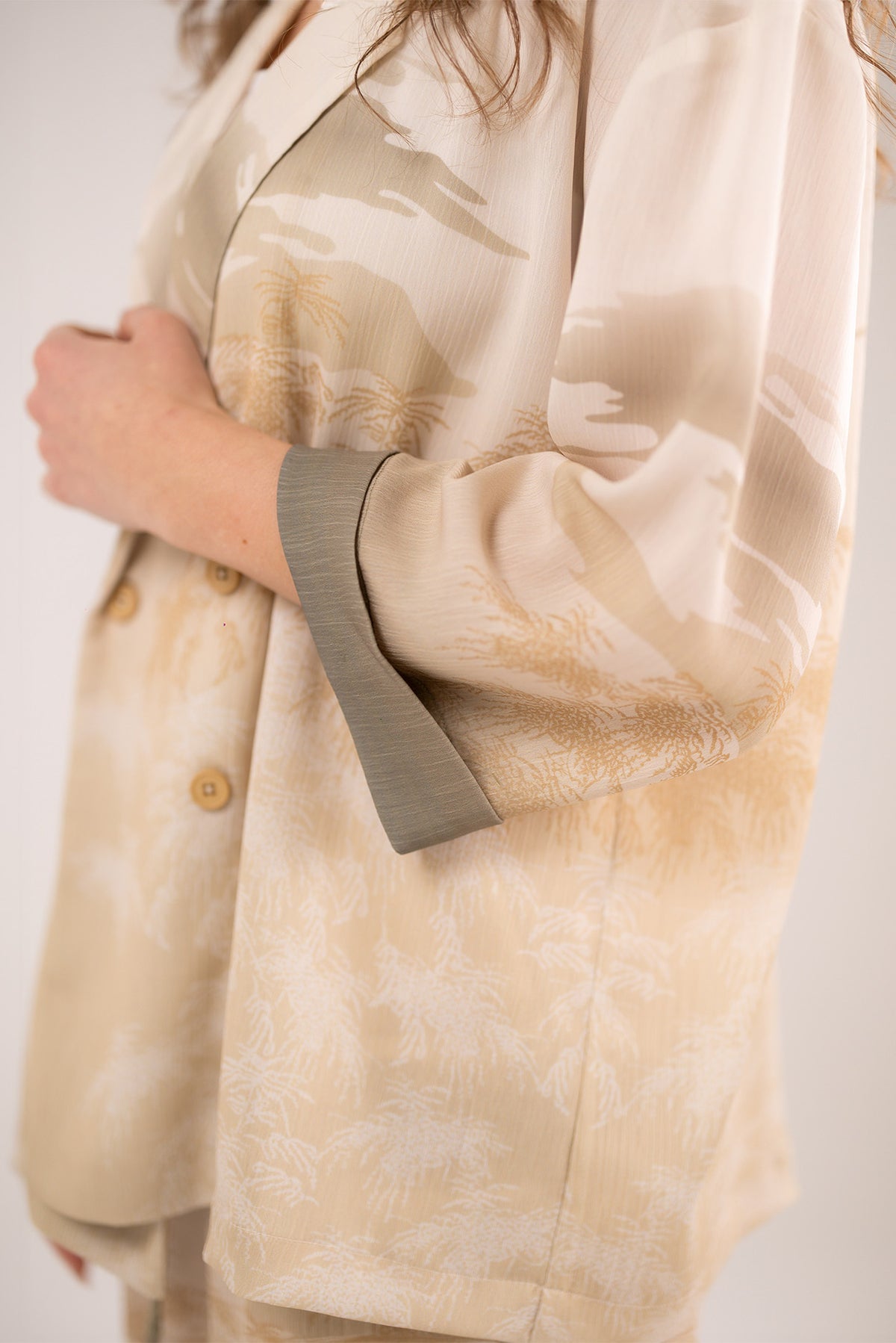 Patterned Satin Blouse