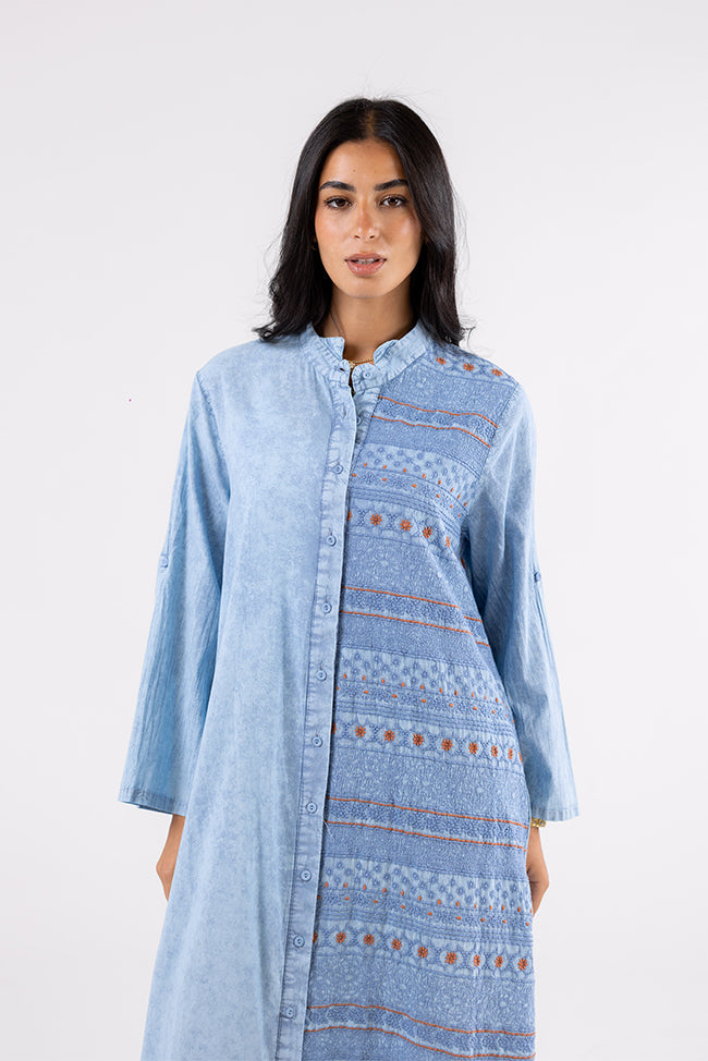 Embroidered Midi Dress