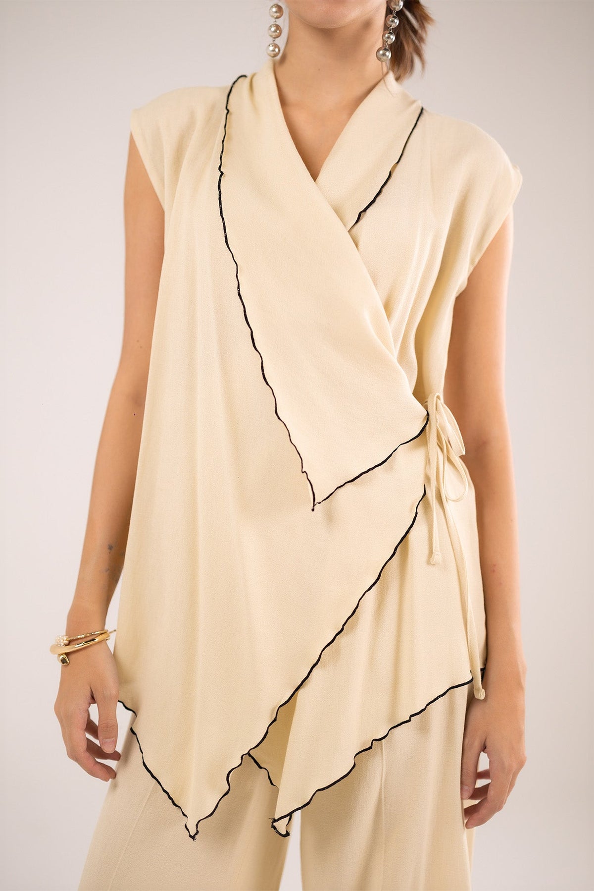 Asymmetric Wrap Top