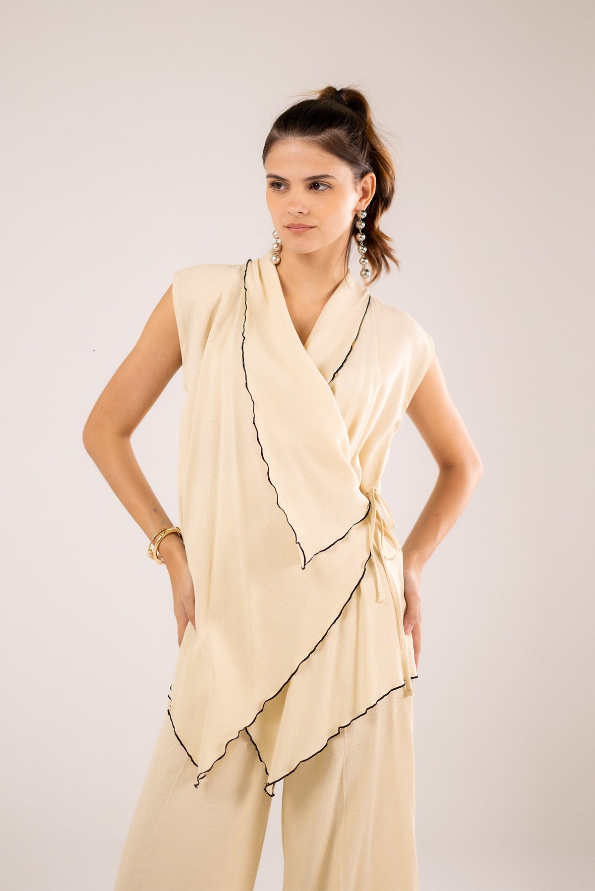Asymmetric Wrap Top