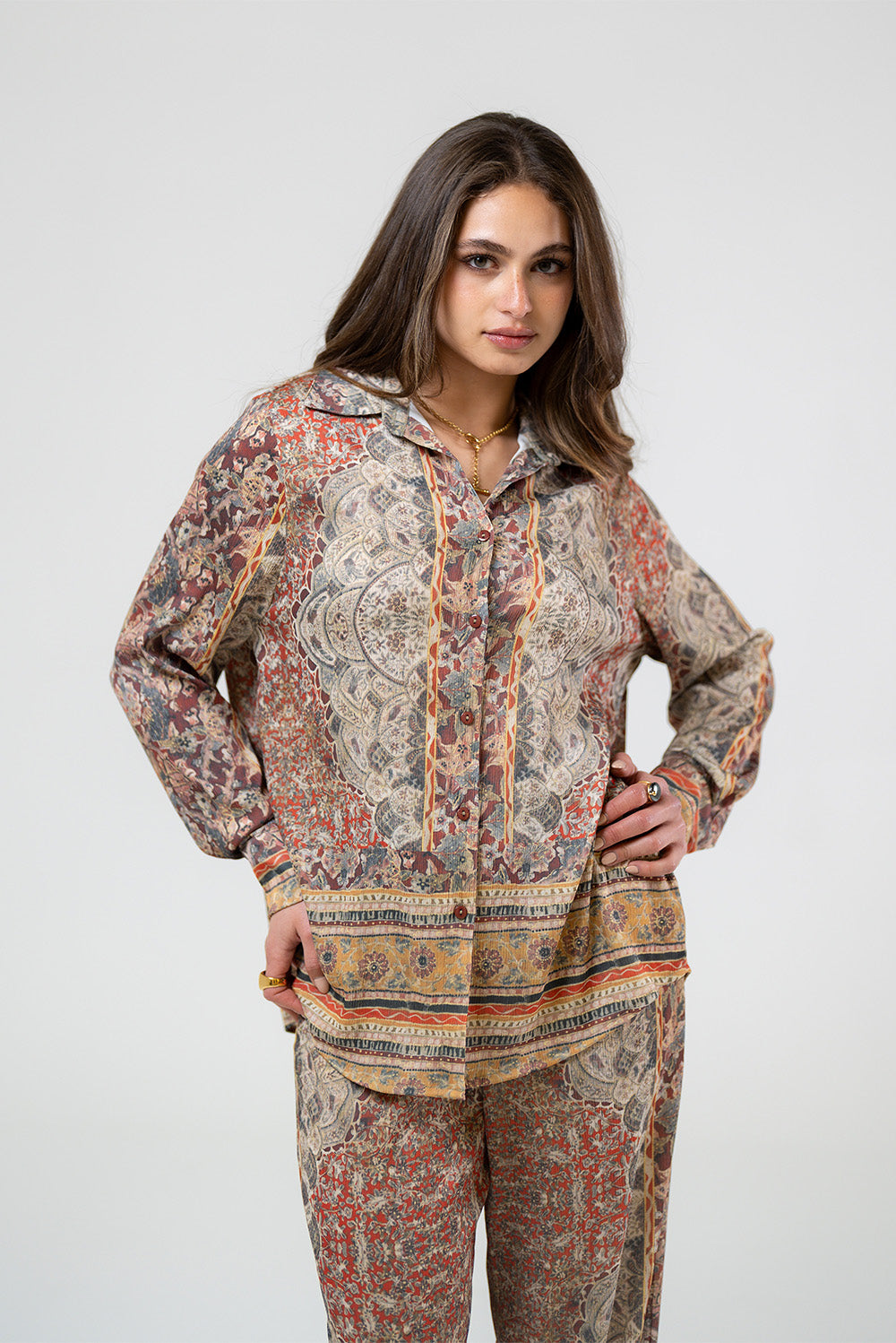 Earthy printed Blouse