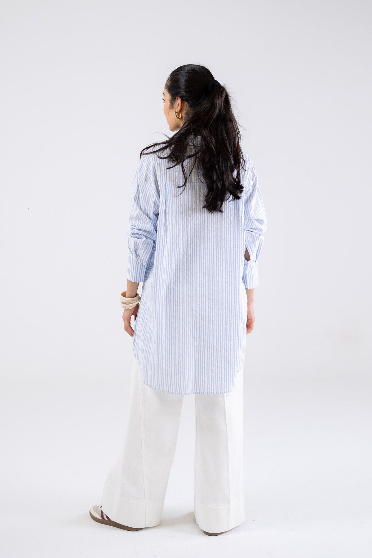 Striped Relaxed Long Shirt