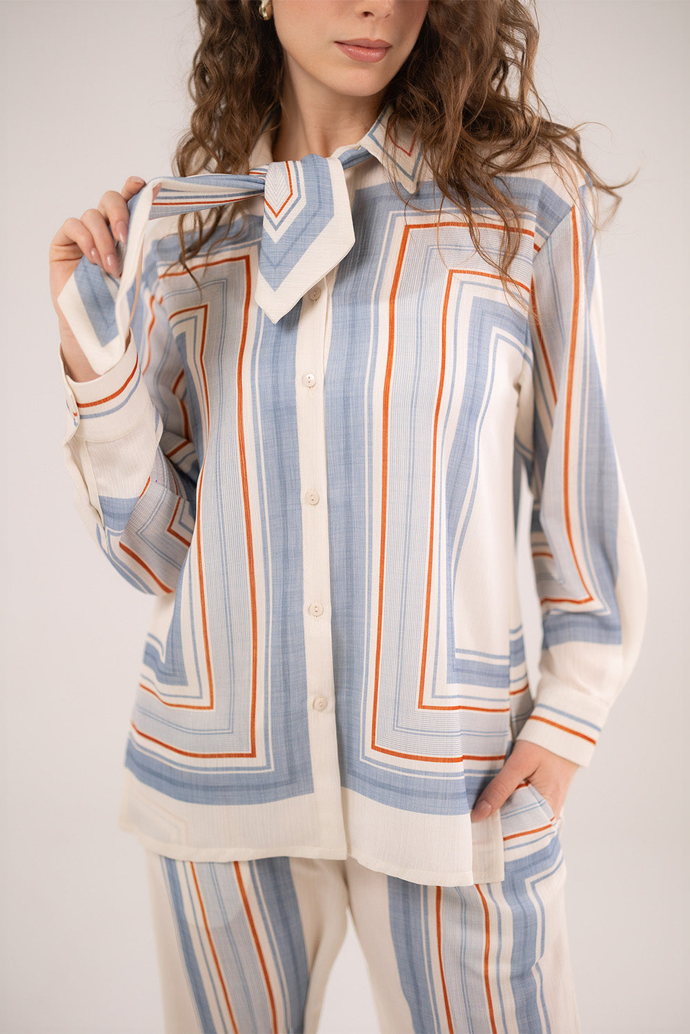 Pinstripe Long Shirt