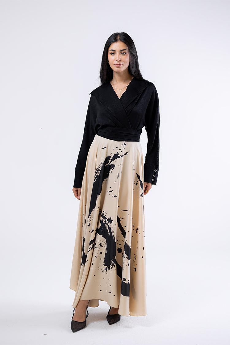Wrapped Collar Blouse