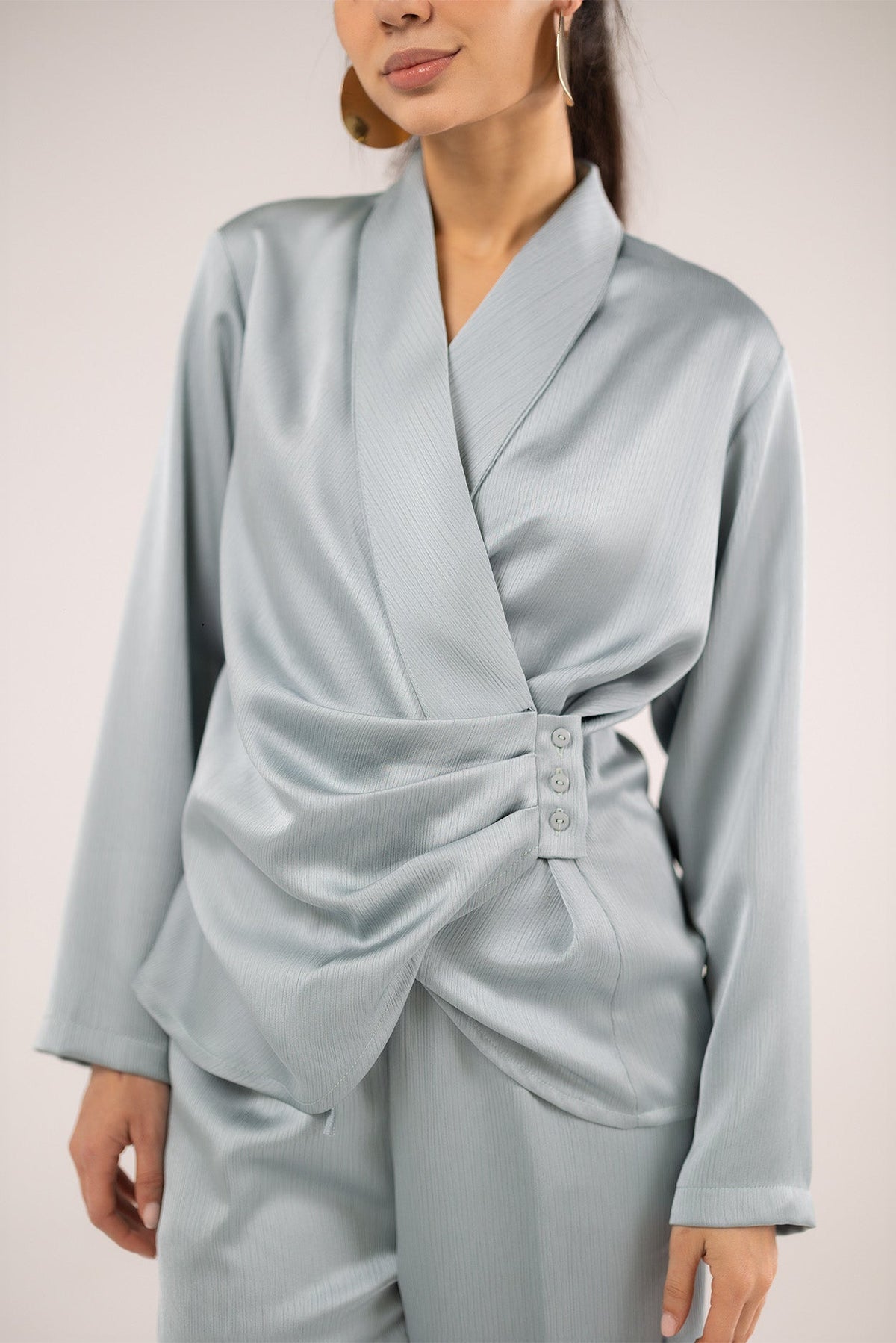Satin Wrapped Top