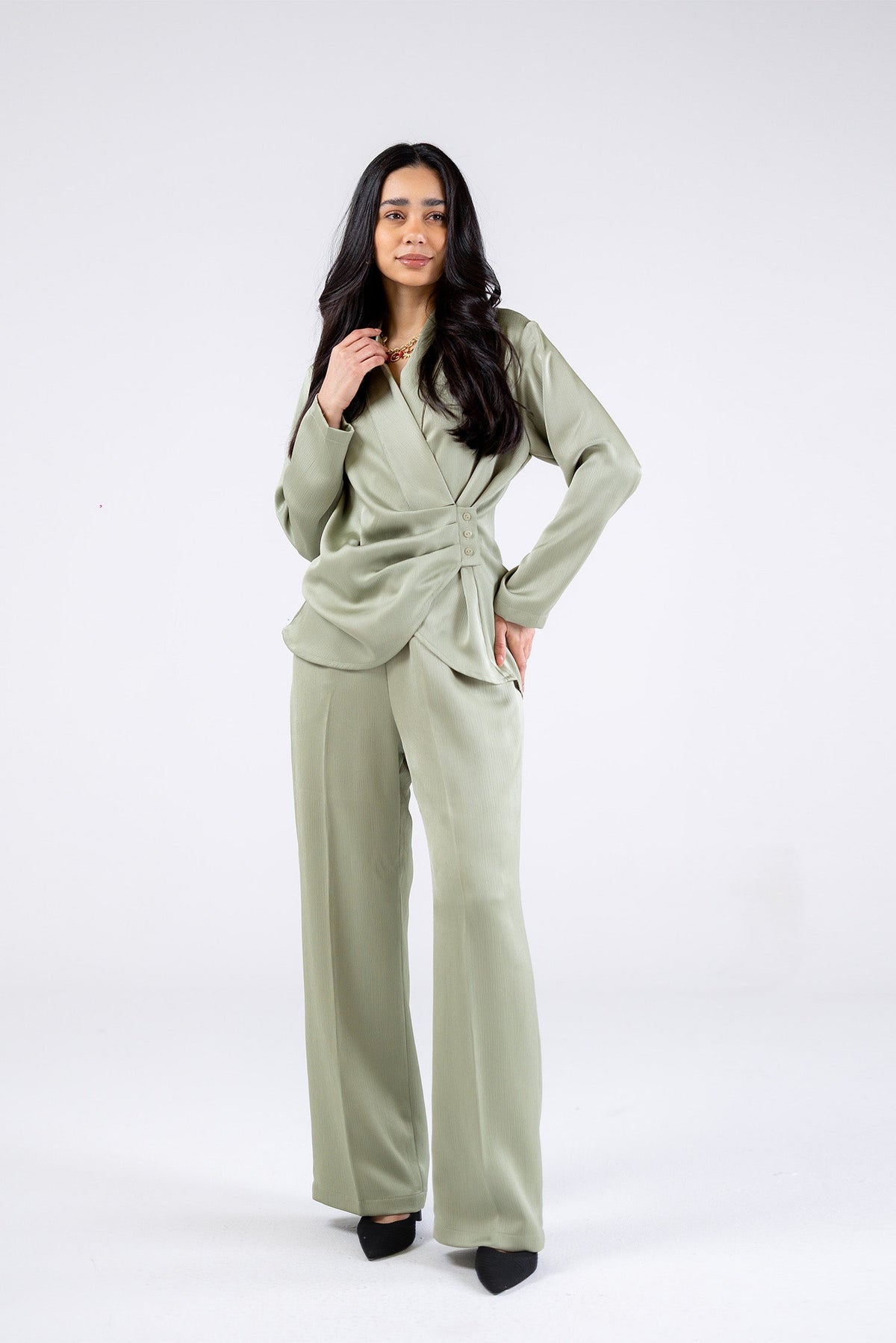 Satin Wrapped Top