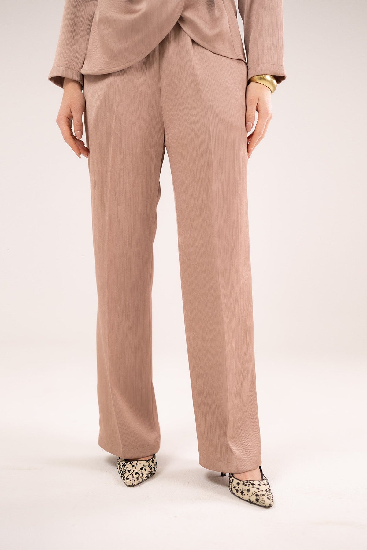 Satin Wide-Leg Trousers