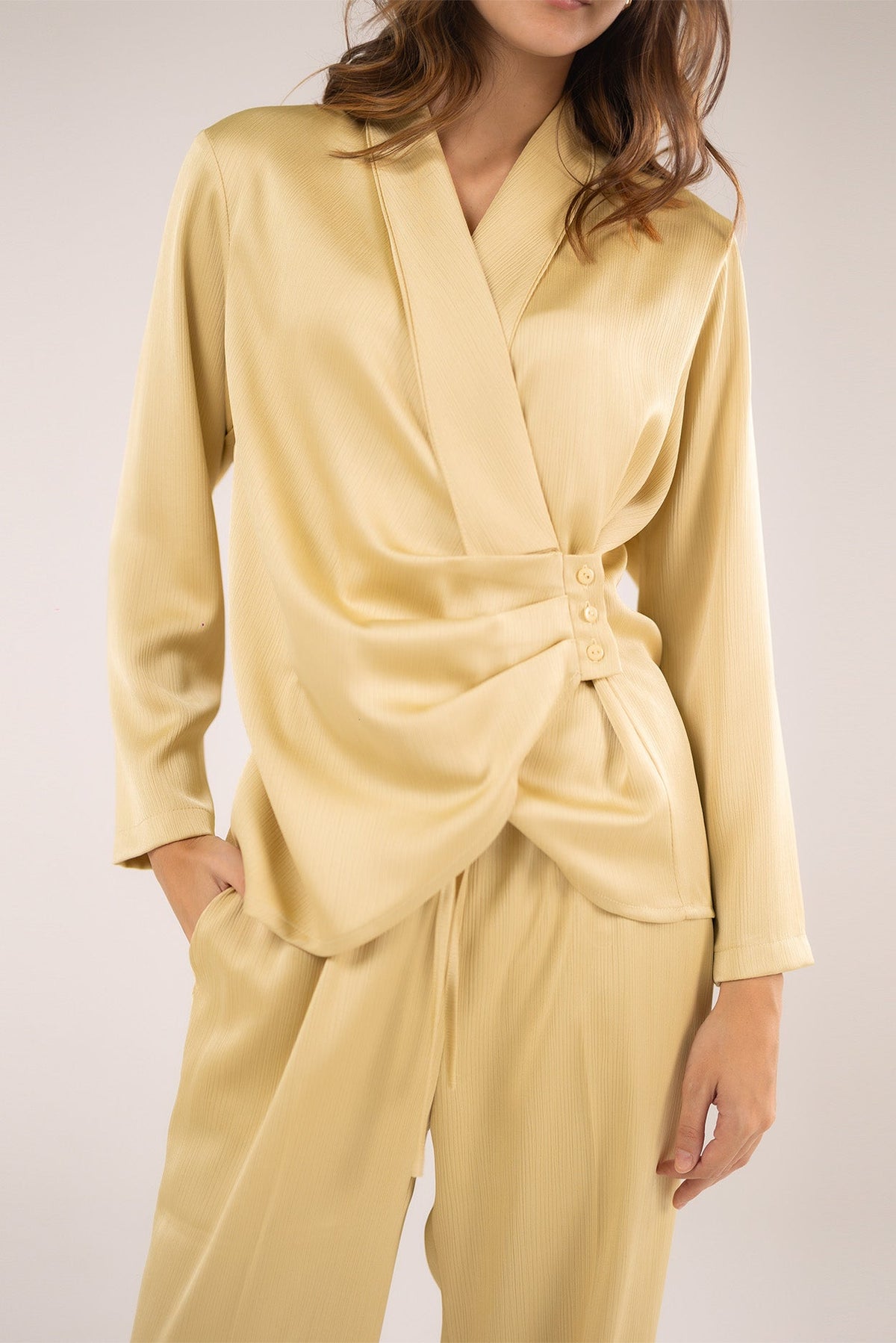 Satin Wrapped Top