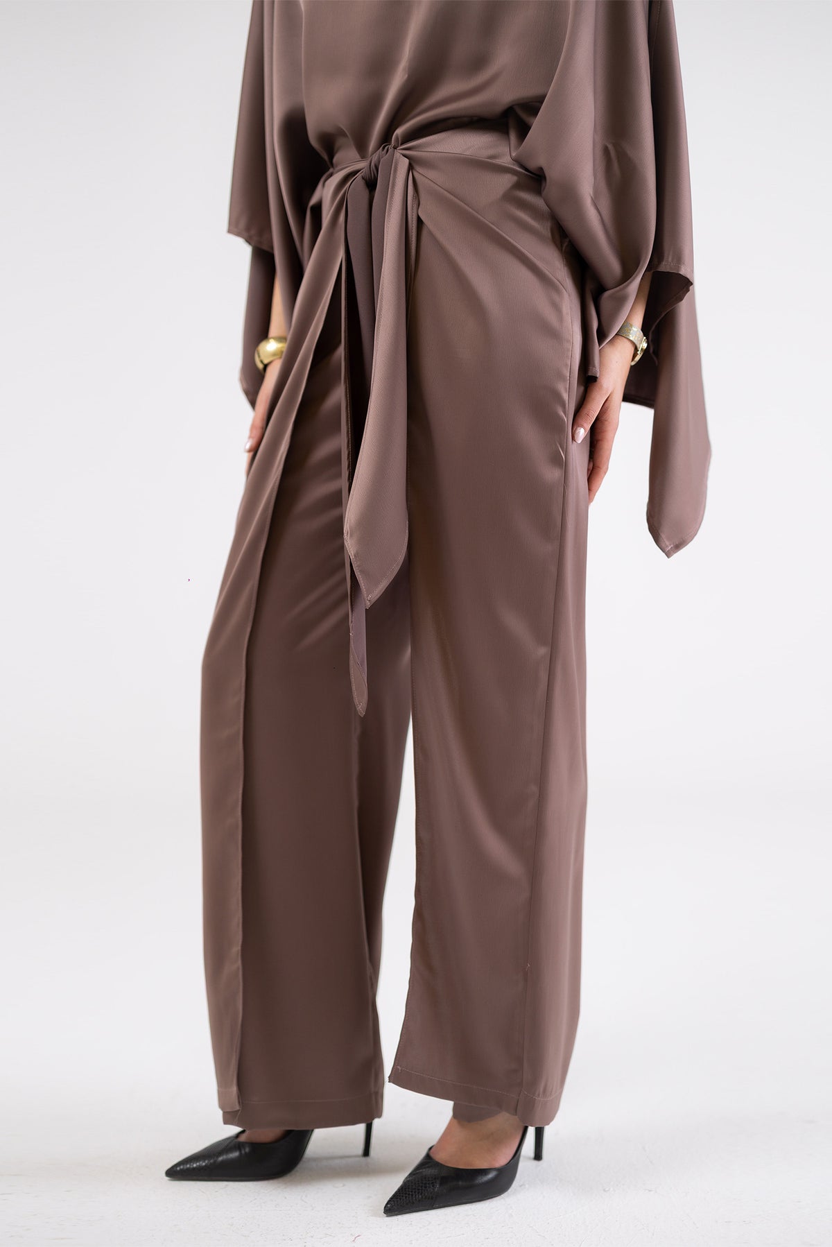 Satin Tie Pants