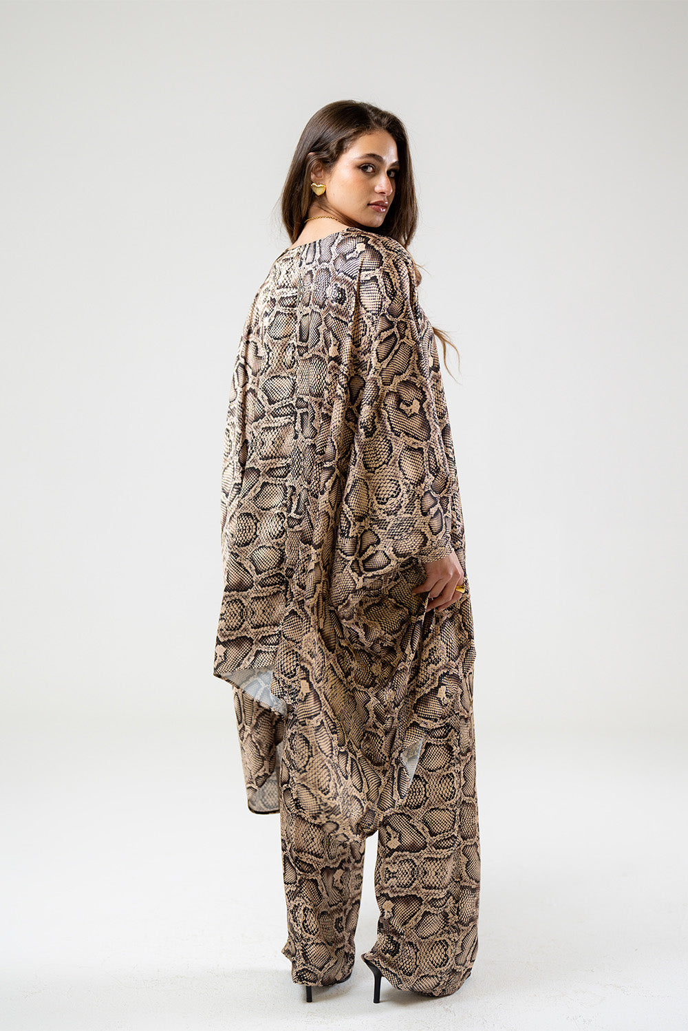 Snake Print Cape Top