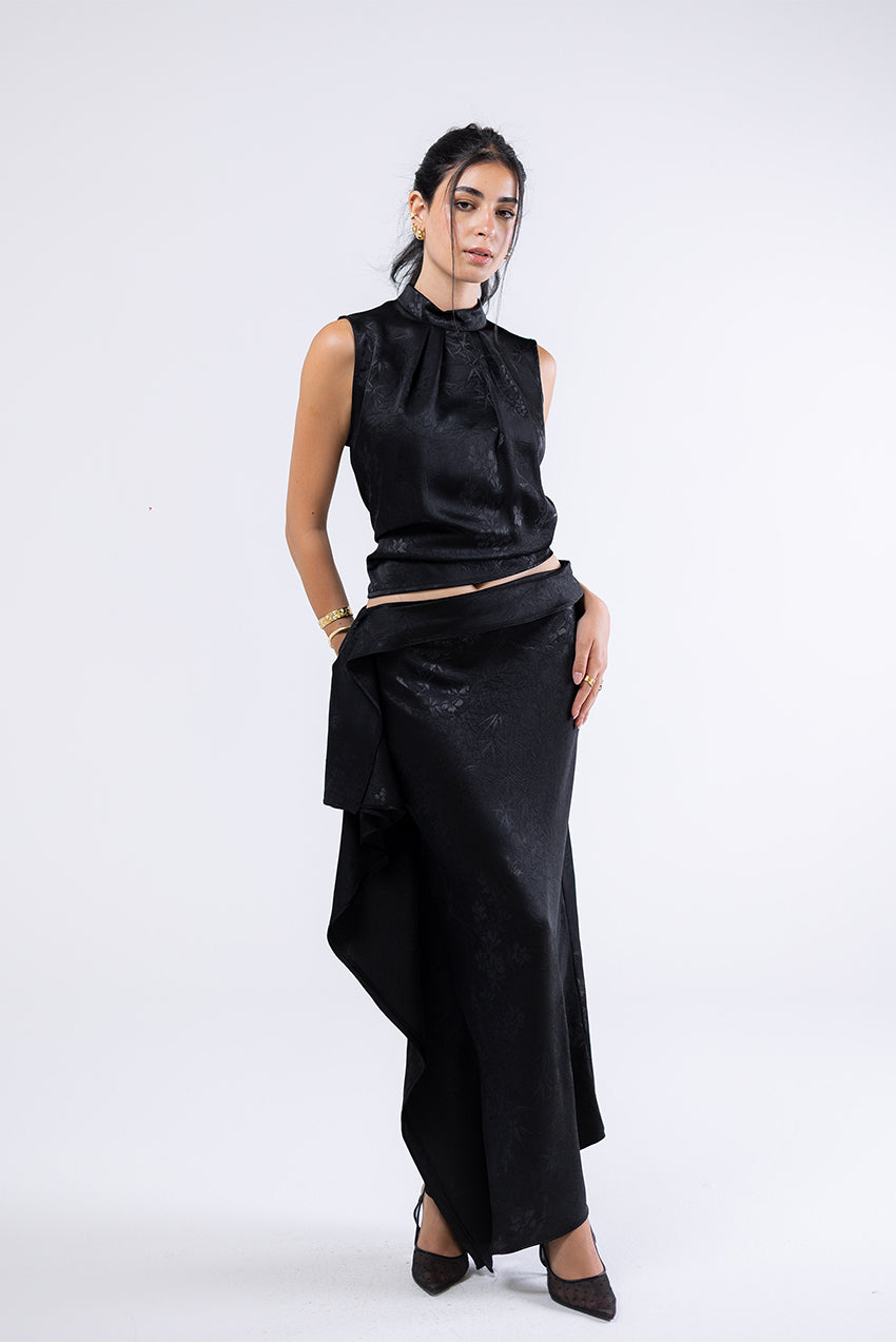 Strapless Draped Skirt
