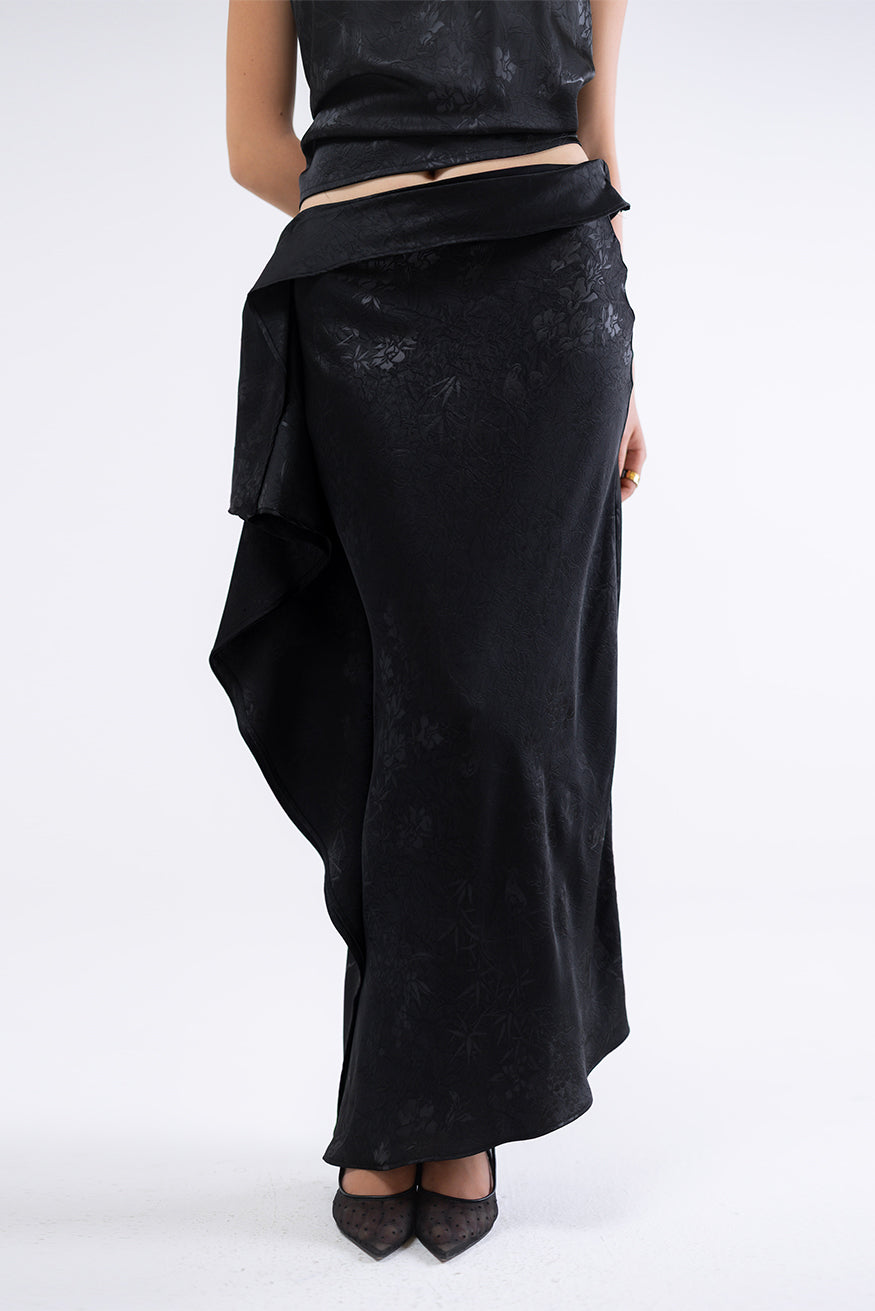 Strapless Draped Skirt