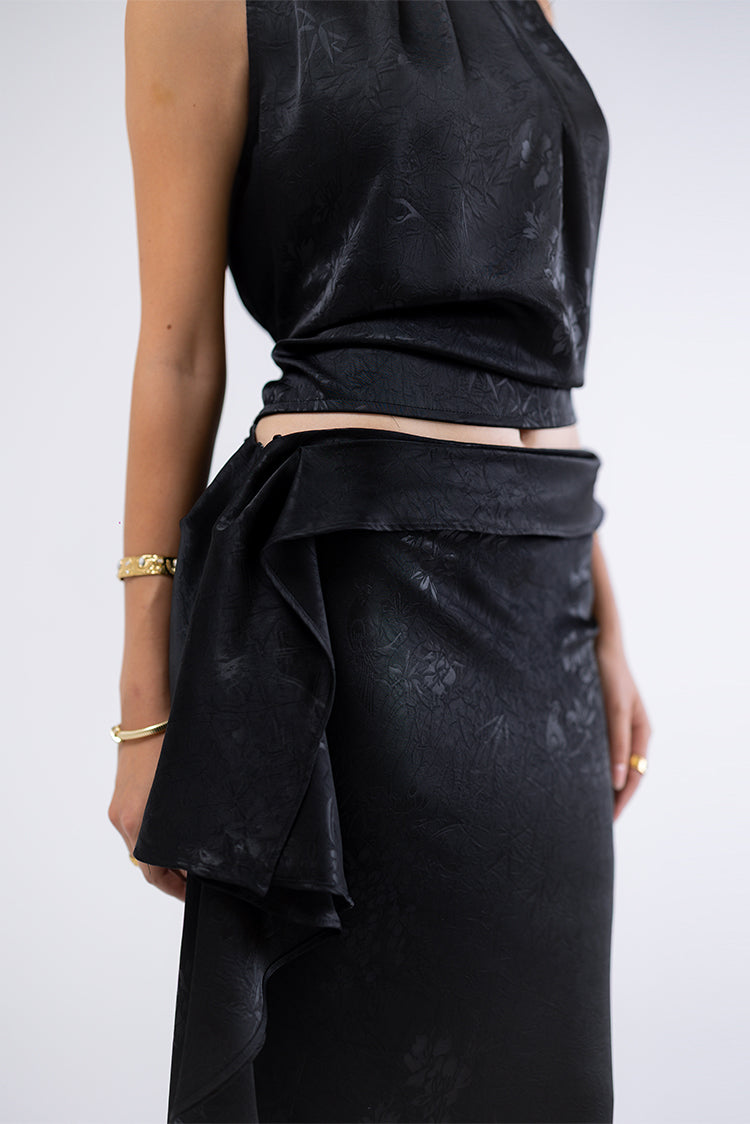 Strapless Draped Skirt