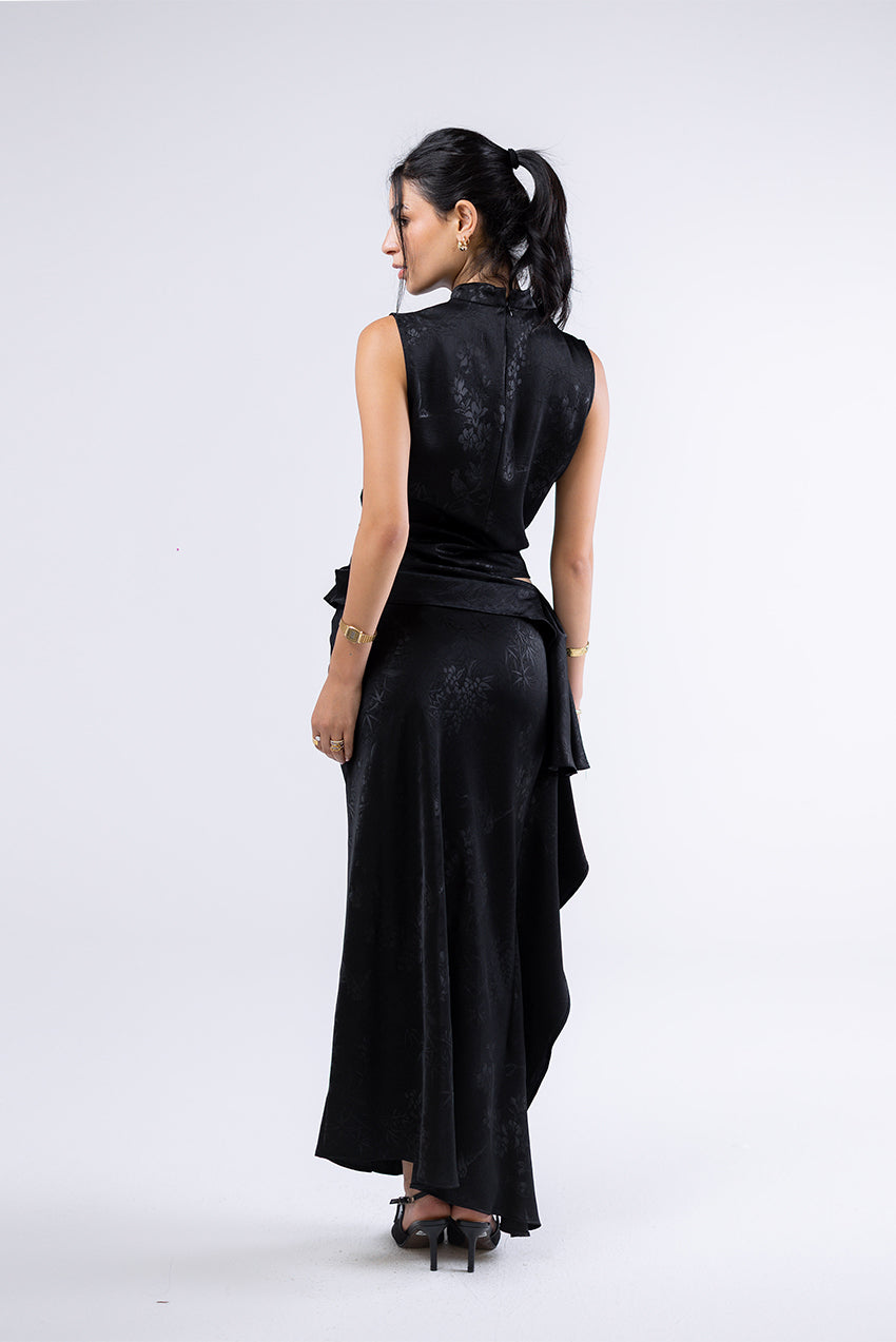 Strapless Draped Skirt