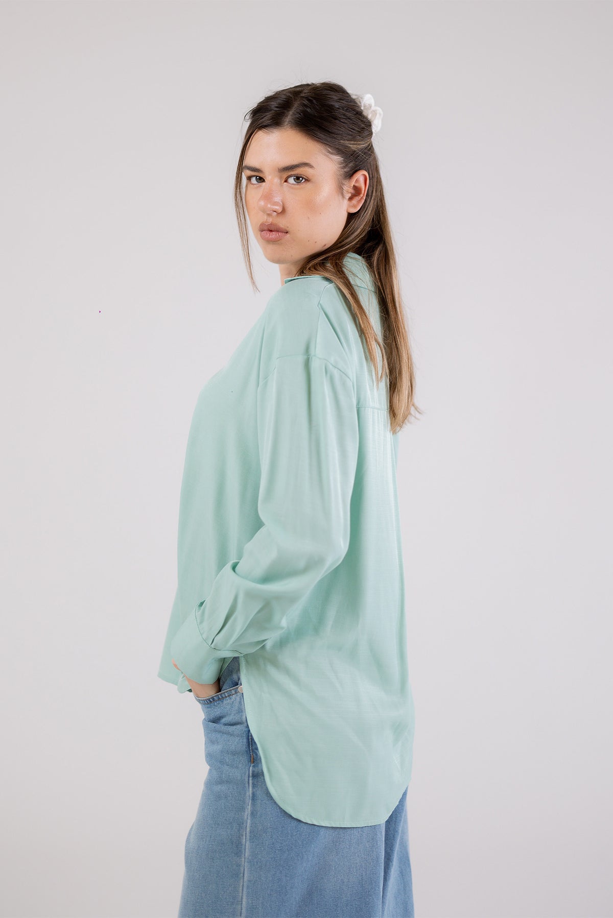 Long Sleeve Relaxed Blouse