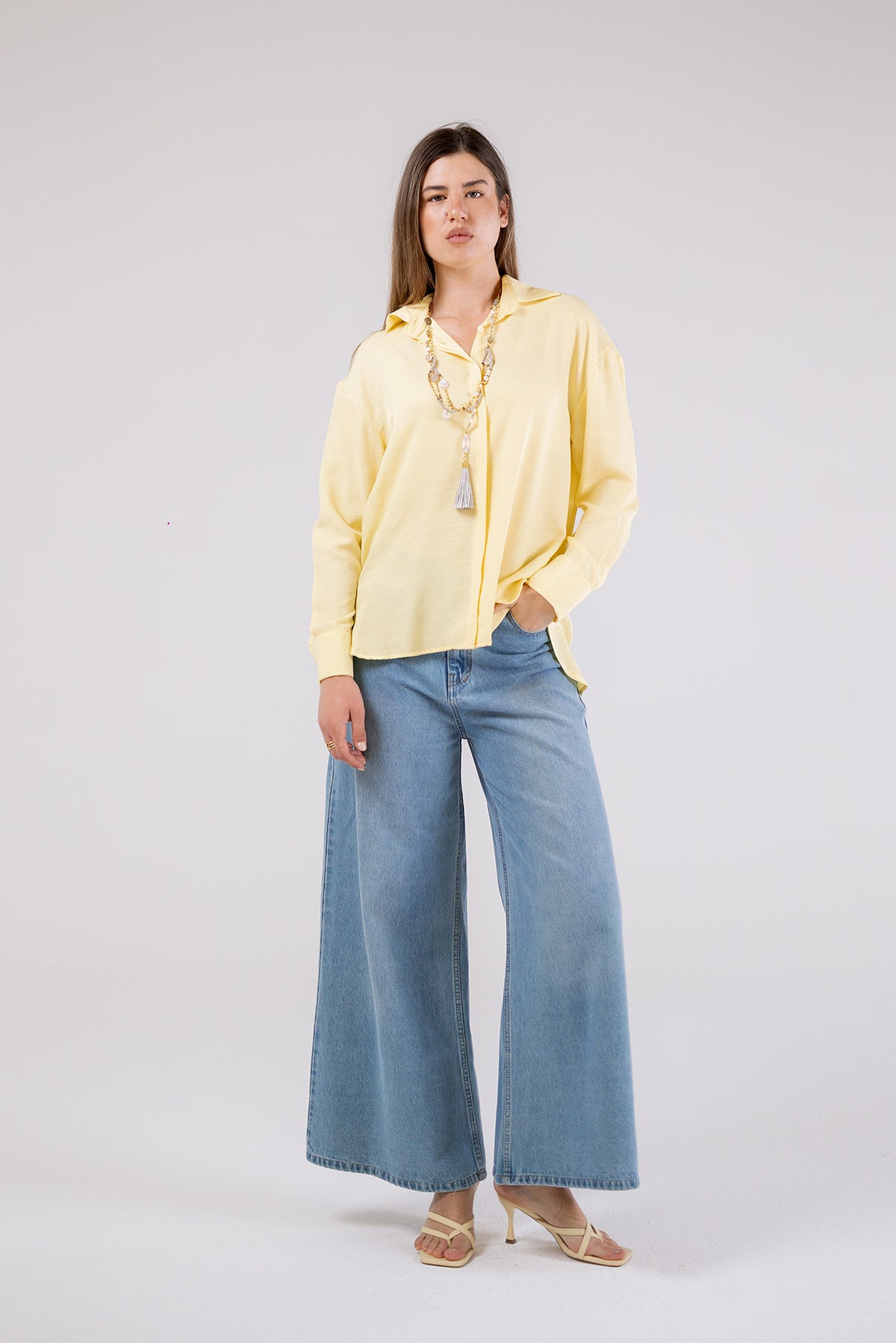 Long Sleeve Relaxed Blouse