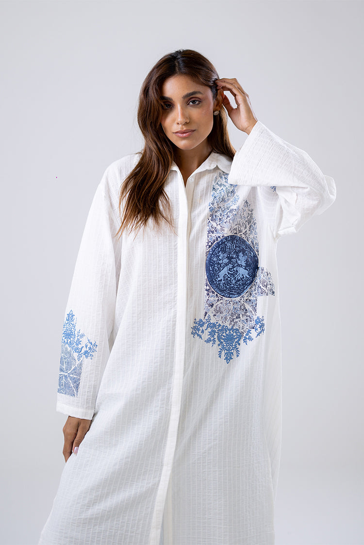 Embroidered Longline Cardigan