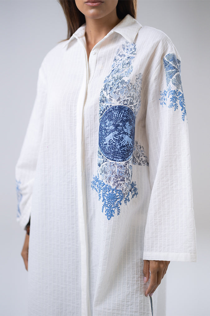 Embroidered Longline Cardigan