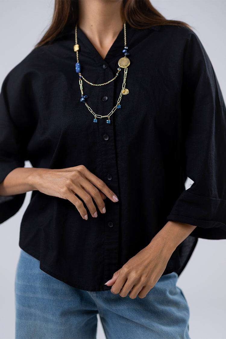 Coral Button-Up Shirt