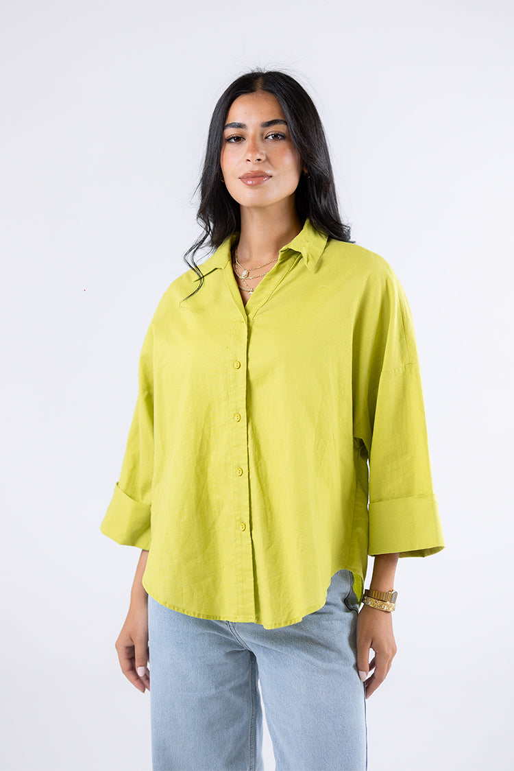 Coral Button-Up Shirt