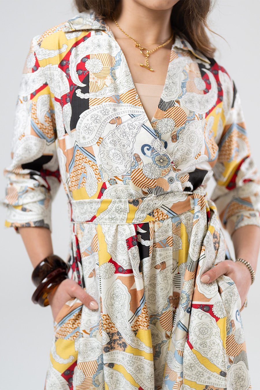Printed Maxi Shirt Dress